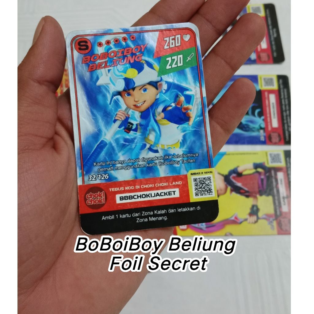BOBOIBOY BELIUNG FOIL S CHOKI-CHOKI CARD | RETAKKA GAMMA FOIL A CARD | CHOKI-CHOKI BOBOIBOY GALAXY V