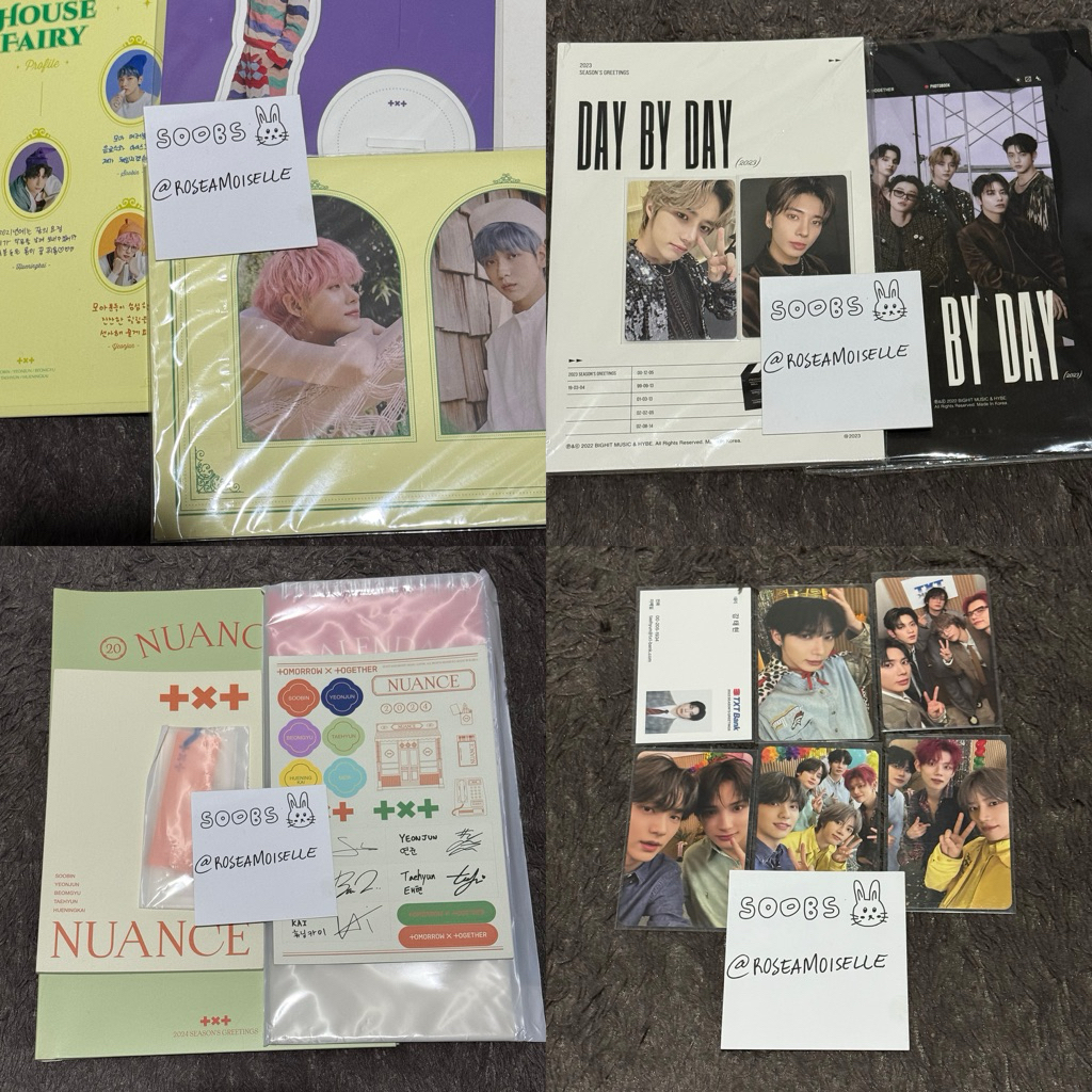 txt season’s greetings 2023 2024 2025 sg21 sg23 sg24 sg25 yeonjun soobin beomgyu taehyun hueningkai