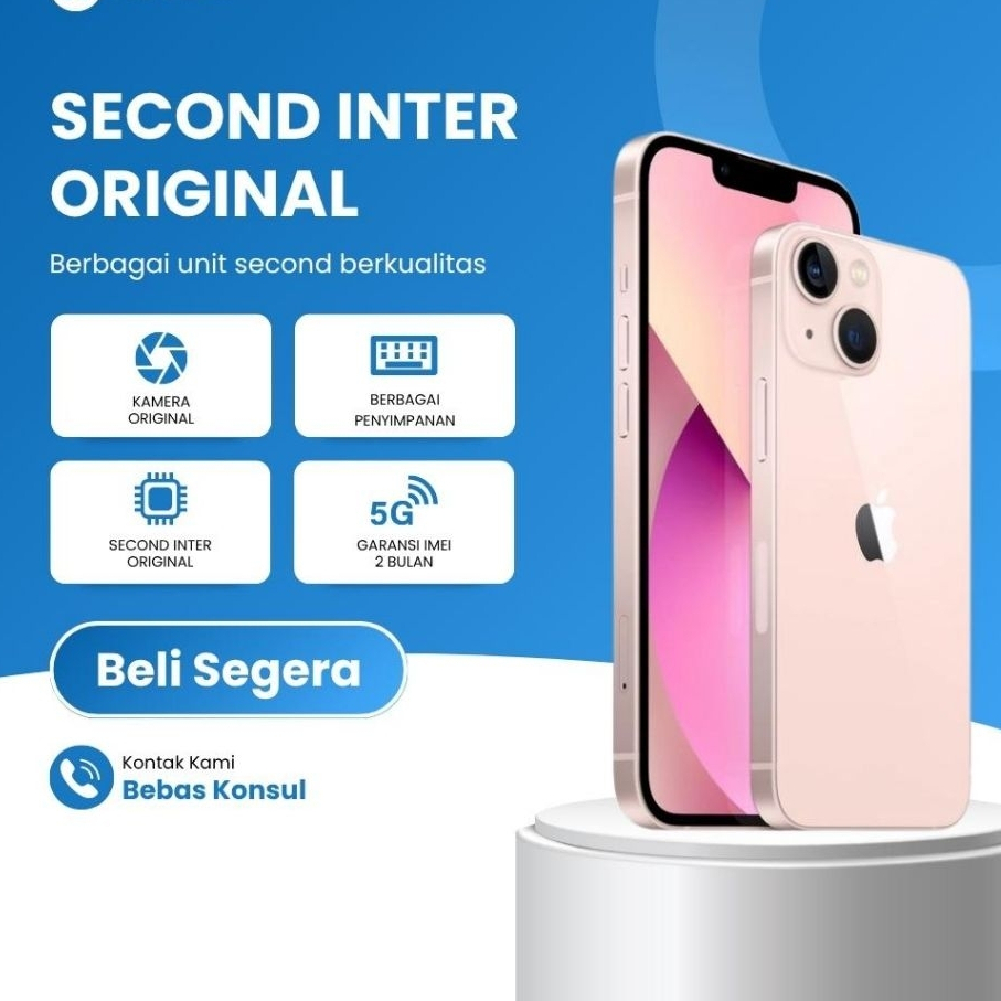 iPhone 13 ex iBox Beacukai IMEI Permanen Garansi 12 Bln 100% Original Second IP Fullset
