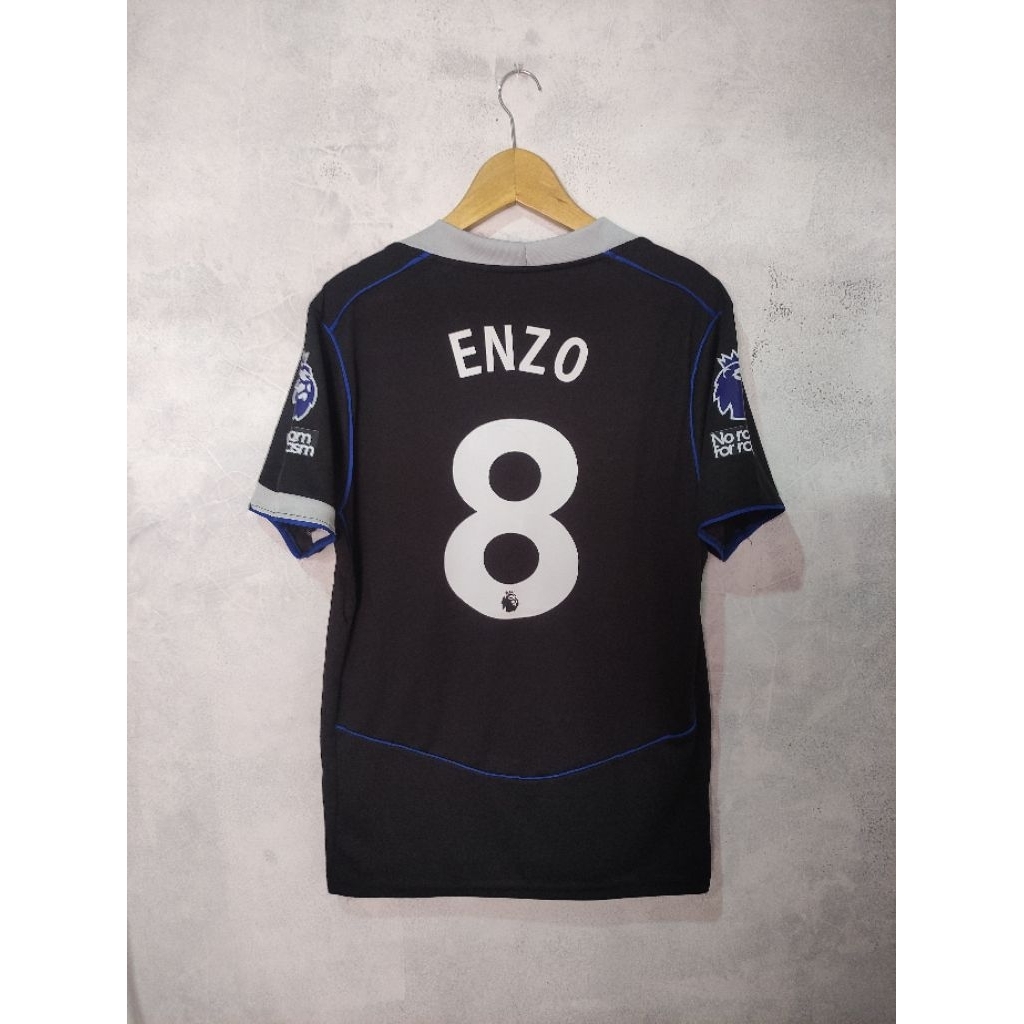 jersey Enzo Fernandez Chelsea 2025/2026 berwarna hitam. Size XL BNWT