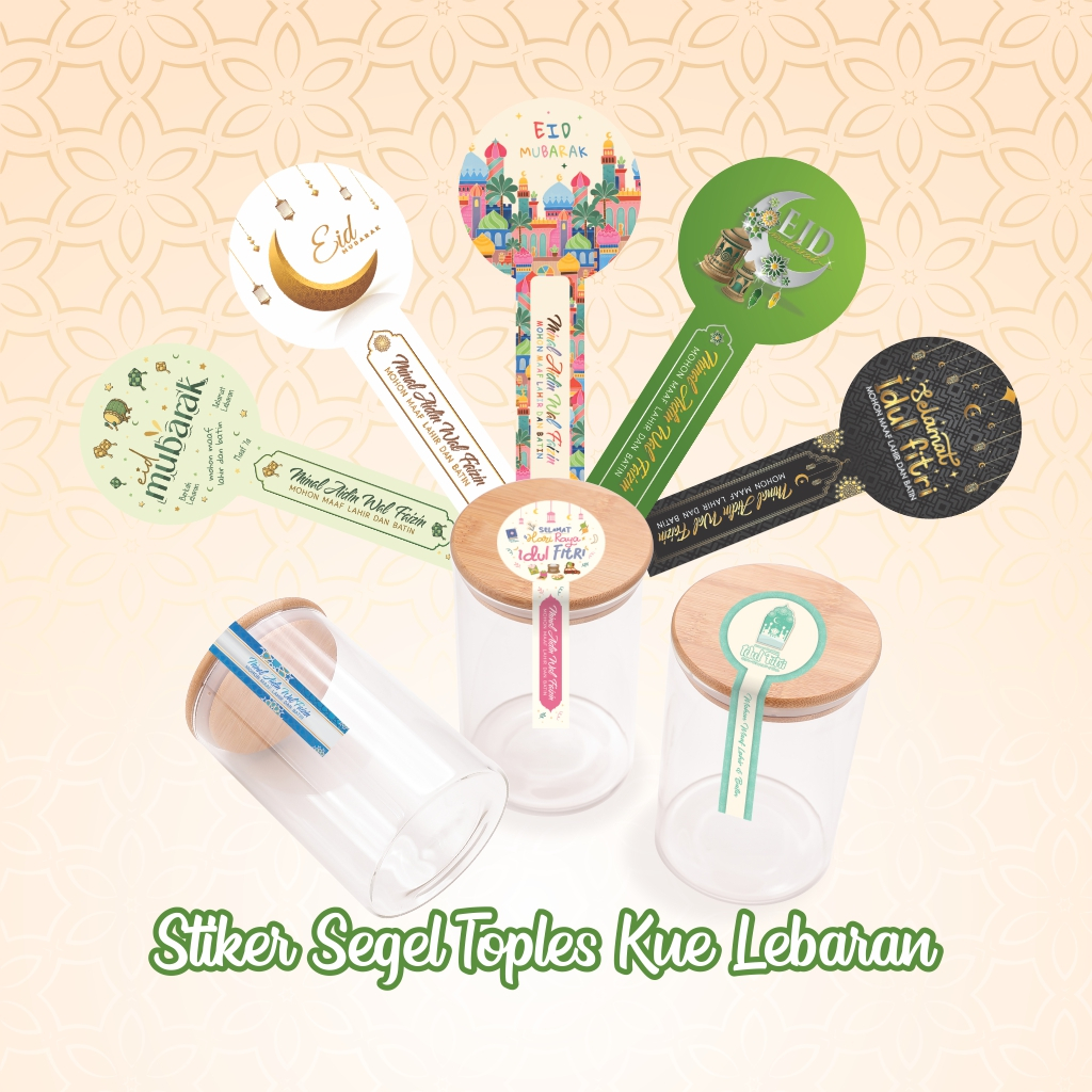 (20PCS) Sticker Idul Fitri Sticker Segel Toples Lebaran Kue Kering Ramadan