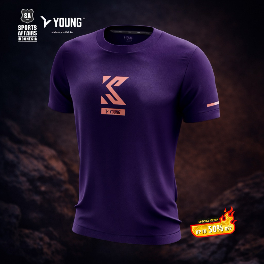 YOUNG JERSEY KEVIN SANJAYA X YOUNG BASIC TSHIRT - BAJU BADMINTON