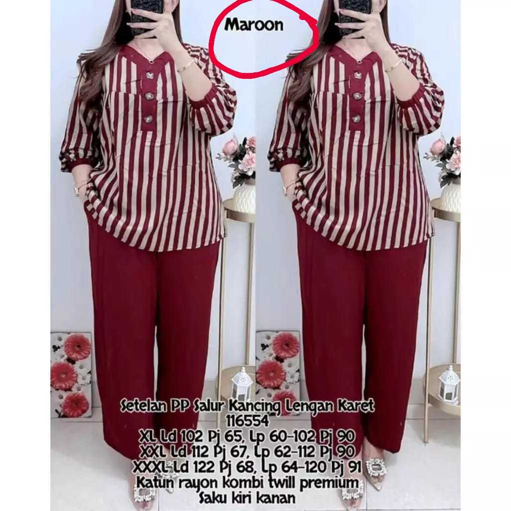 SETELAN WANITA MOTIF SALUR | SETELAN WANITA KATUN RAYON TWILL | SETELAN WANITA SALUR LENGAN PANJANG