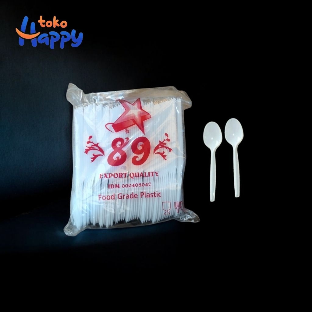 89 SENDOK TEH / STG PUTIH SUSU ISI 100 PCS