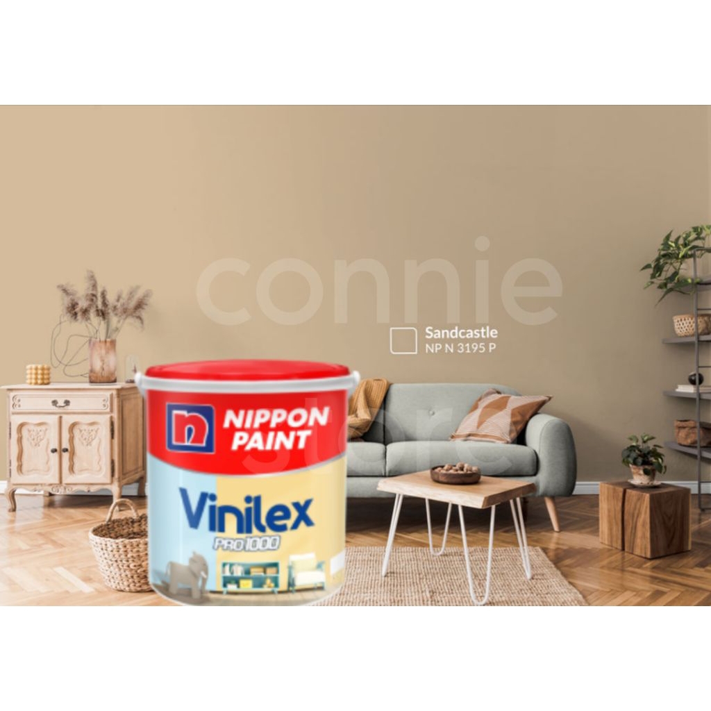 Vinilex pro 1000 4.5kg NP 3195P Sandcastle Coklat hangat cat tembok interior rumah minimalis estetik