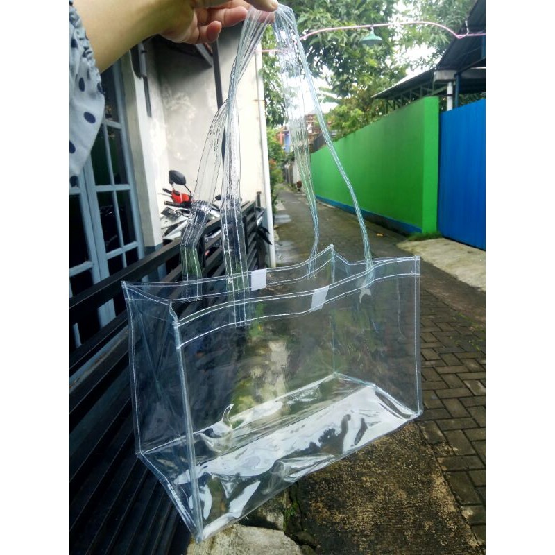 30x15x15 Tas Mika Transparan Tas Hampers Murah Tas Mika Tebal Polos Goodie Bag Ultah