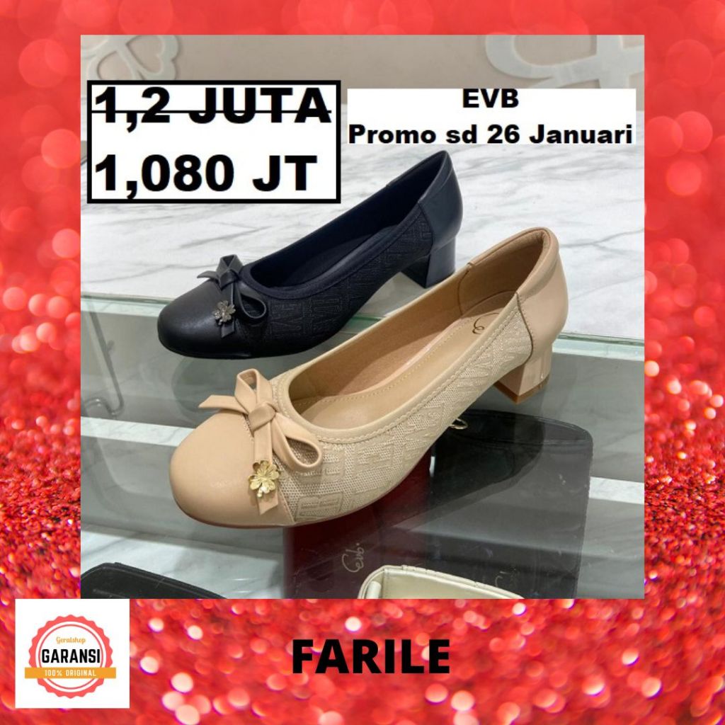 Sepatu heels wanita EVB sale MALIBU 100% Original