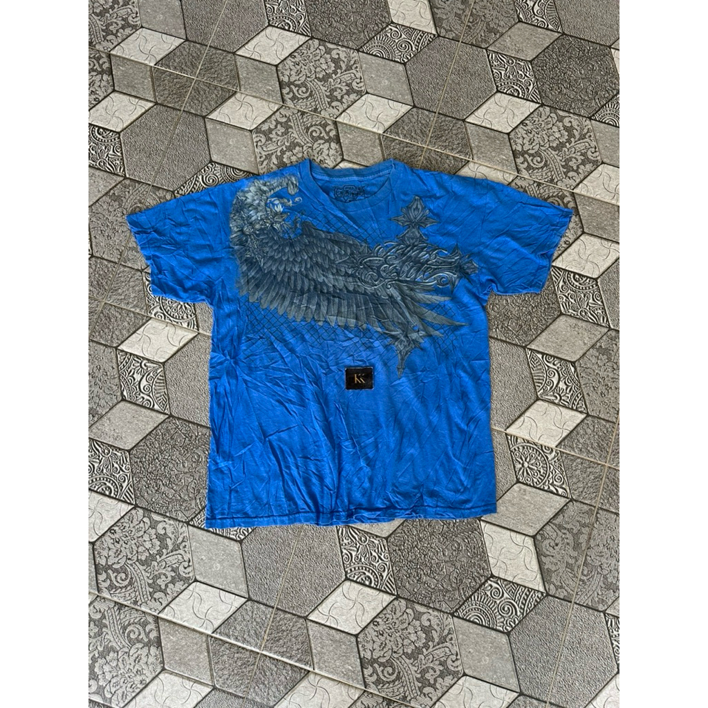 MMA Elite Cross Wing Grunge Cyber Y2K Style T-Shirt