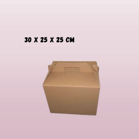 Box PutihPolos Jinjing 30 x 25 x 25 Cm Gablebox Dus Packaging Kotak Hampers