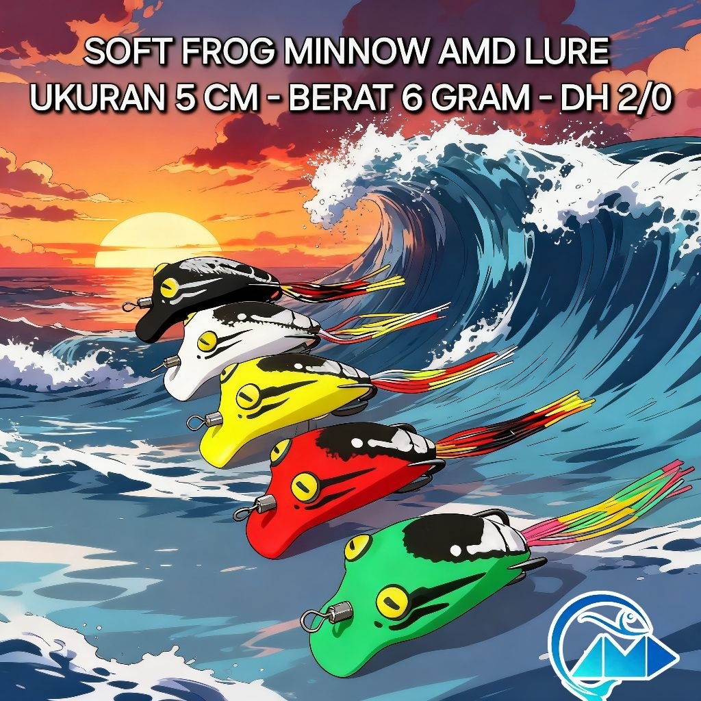 5 PCS SOFT FROG MINNOW AMD LURE 5CM. UMPAN CASTING. UMPAN CASTING GABUS
