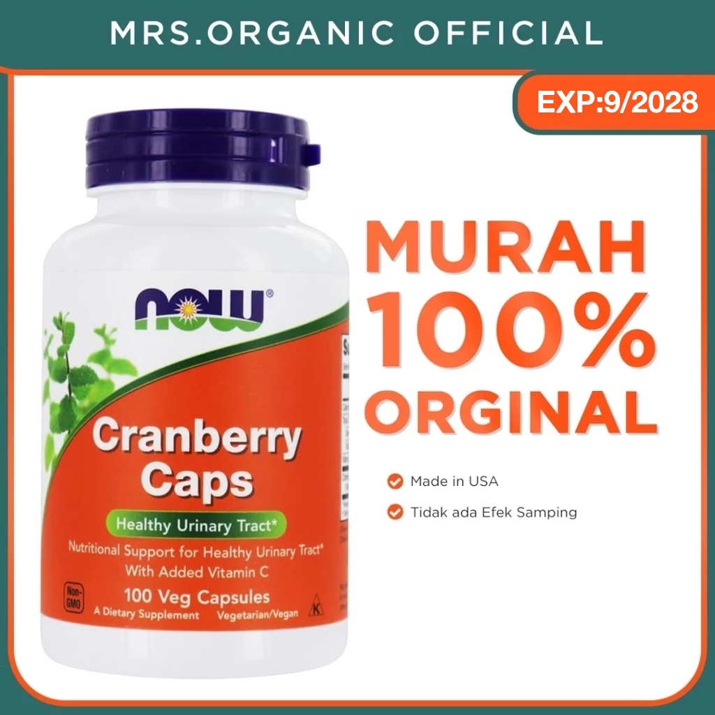 NOW Cranberry 700 Mg 100 Capsules - suplemen urinary saluran kemih