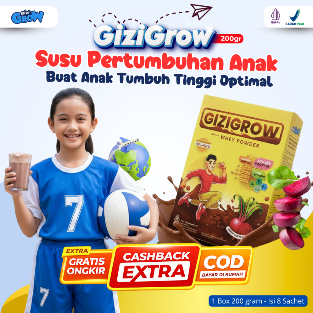 GIZIGROW CHOCOLATE 3 BOX - Suplemen Pembentukan Otot Dan Menurunkan Berat Badan