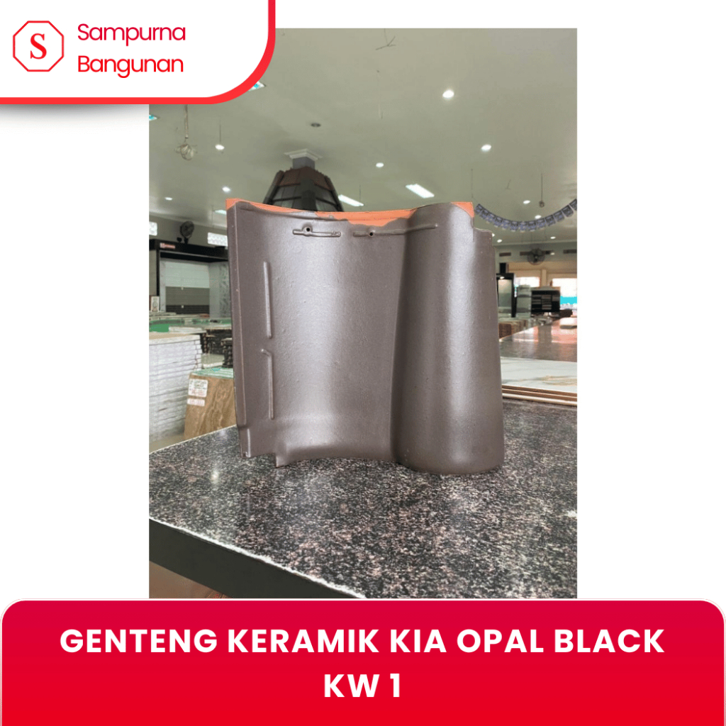 Genteng Keramik KIA Opal Black KW 1 - Elegan & Tahan Panas