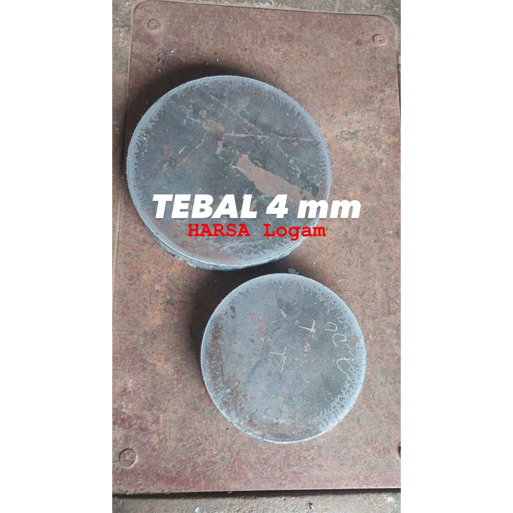 PLAT BAJA BULAT TEBAL 4 mm Diameter 10 - 25 cm l Besi plat presisi