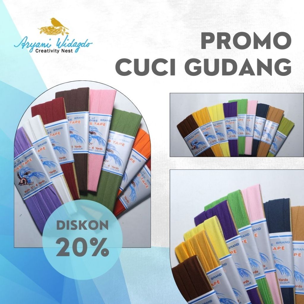 Bisban Katun Cendrawasih 12mm Fleksibel