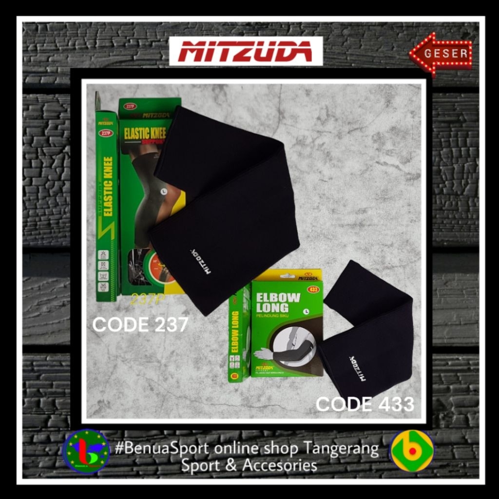 Deker kaki panjang / Deker tangan panjang knee & elbow long Mitzuda original 100%