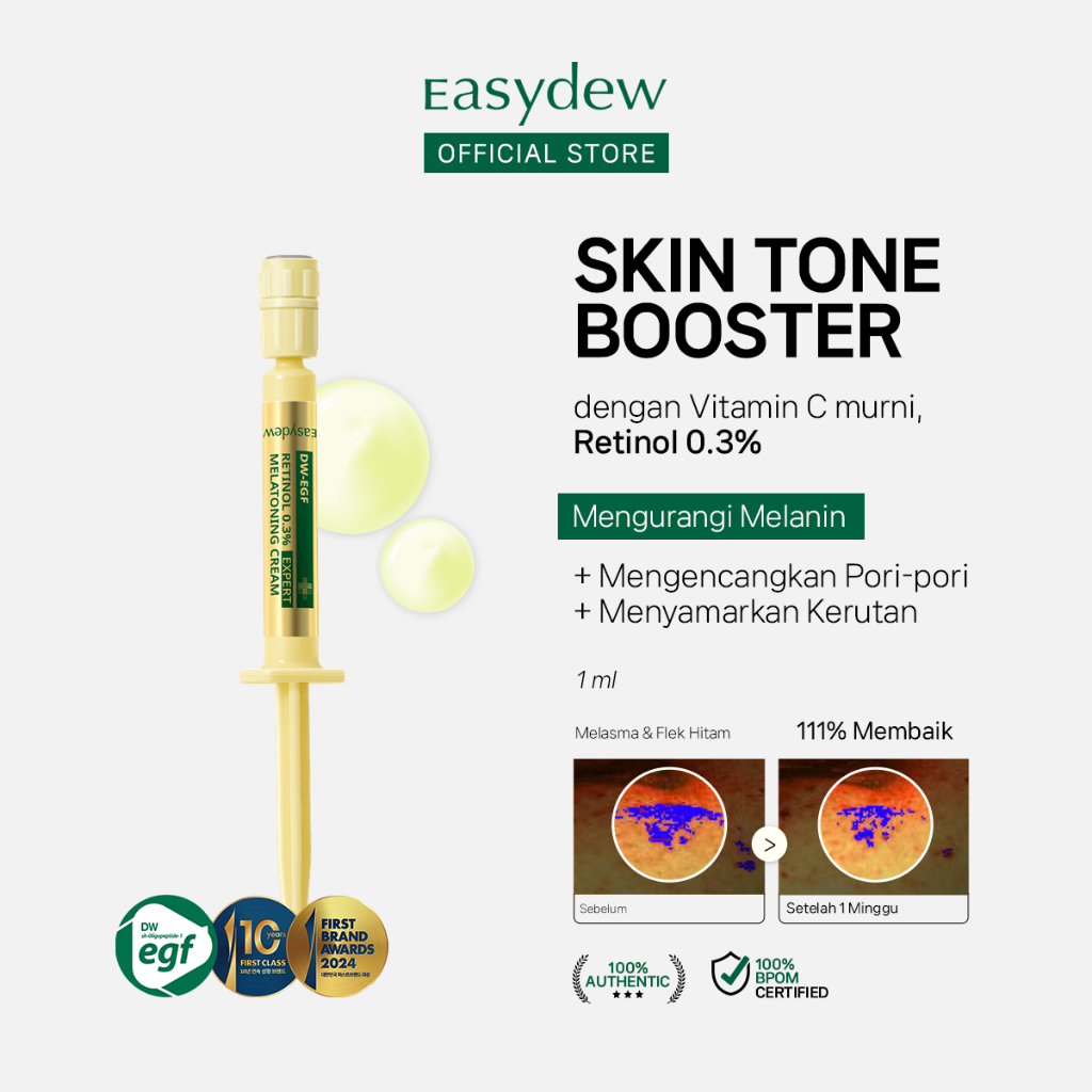 EasyDew DW-EGF Retinol 0.3% Melatoning Cream 1ml / Mengencangkan Pori Menyamarkan Kerutan
