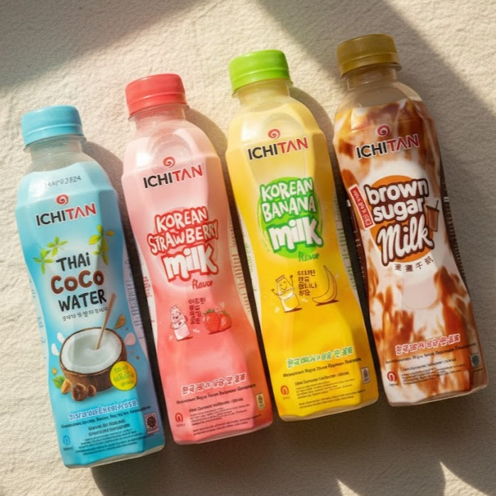 ICHITAN 300 ML / MINUMAN BOTOL ICHITAN / ICHITAN KOREAN STRAWBERRY MILK 300ML / ICHITAN BRWON SUGAR 