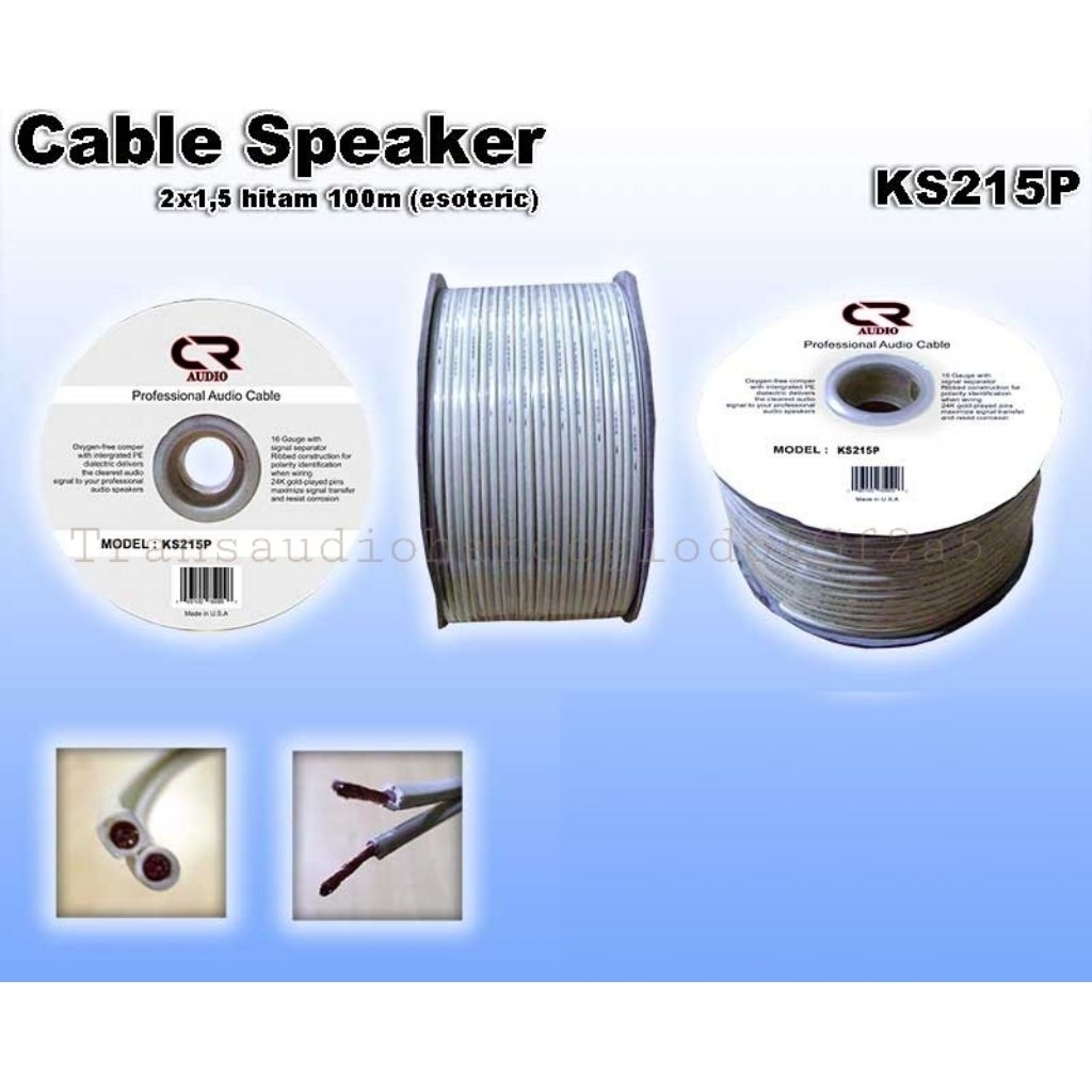 kabel Speaker 1 roll CR audio KS215p