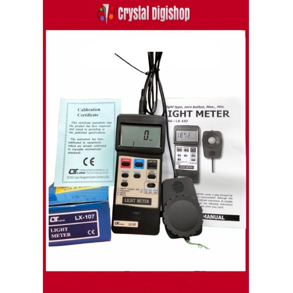 LUTRON LX-107 Digital Lux Meter sd 100.000 Lux