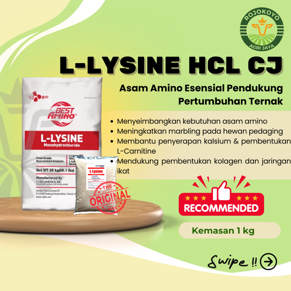 L-Lysine HCl Asam Amino Hewan Ternak
