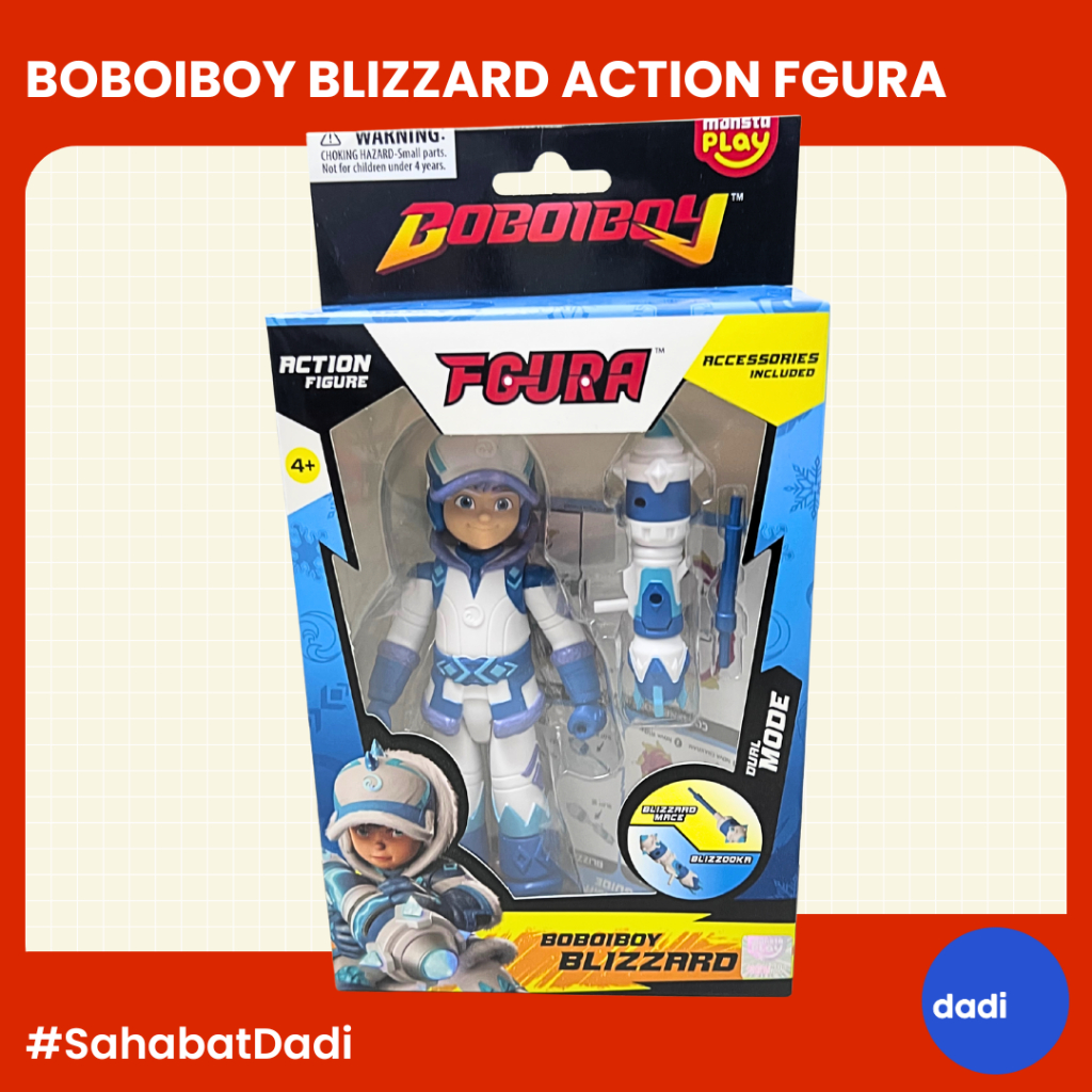 Monsta - Blizzard - BoBoiBoy Galaxy Official Action Figure - Mainan/Figurin