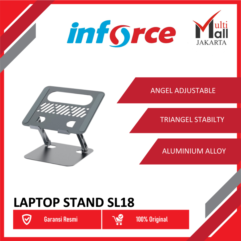 Inforce Rotating Laptop Stand SL18 360 Derajat Laptop Stand Holder 360 Derajat Tablet Stand Holder 3