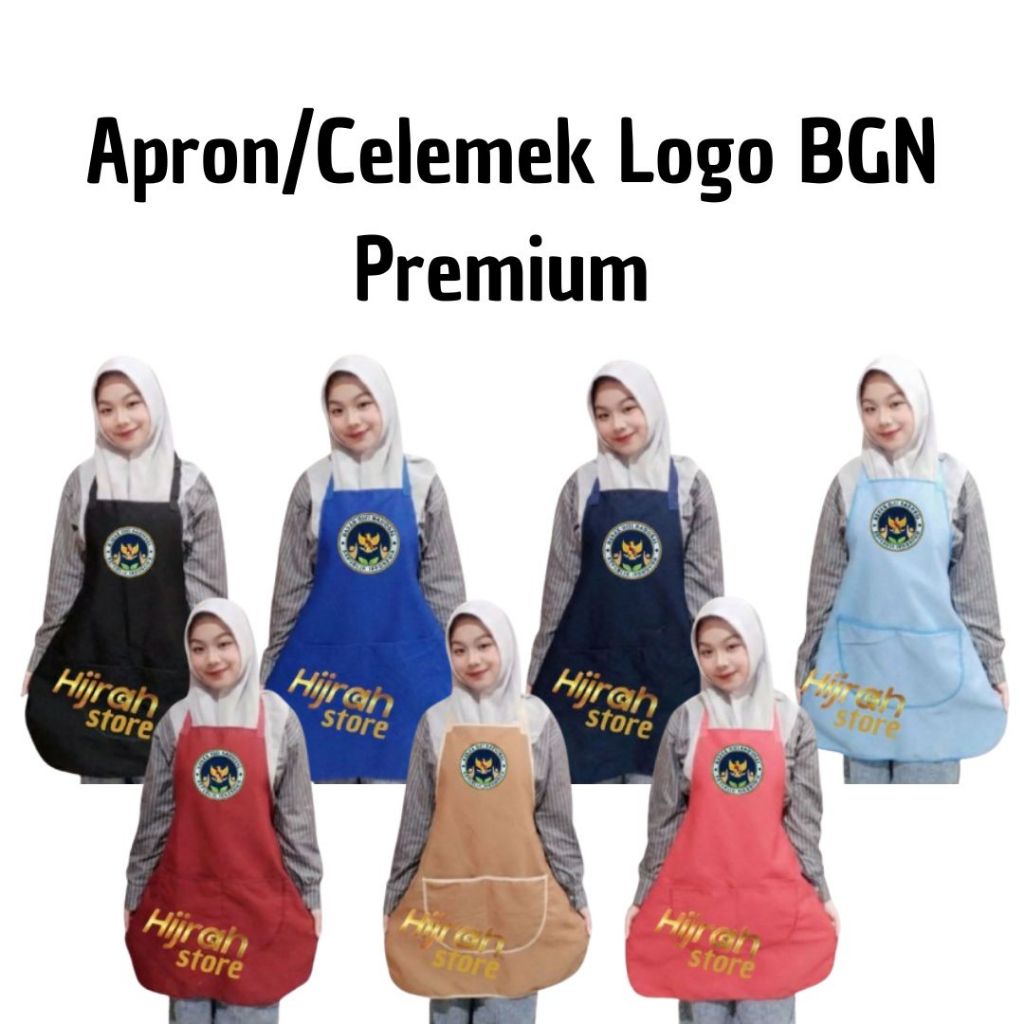 Celemek Apron BGN Badan Gizi Nasional SPPG Celemek Dapur MBG Bahan Drill