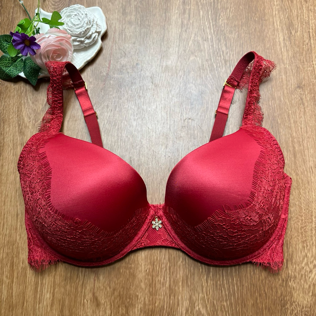 BRANDED BRA BERKAWAT PUSH UP BRA MERAH HITAM SIZE 38D 38DD 38E 42D 40D 40E