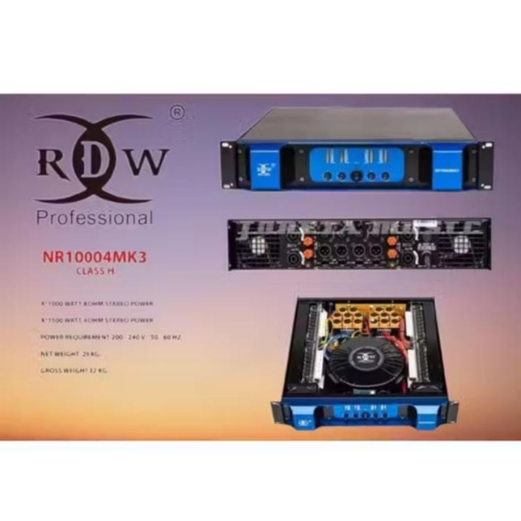 POWER AMPLIFIER RDW NR 10004 PRP/ NR10004PRO CLASS H