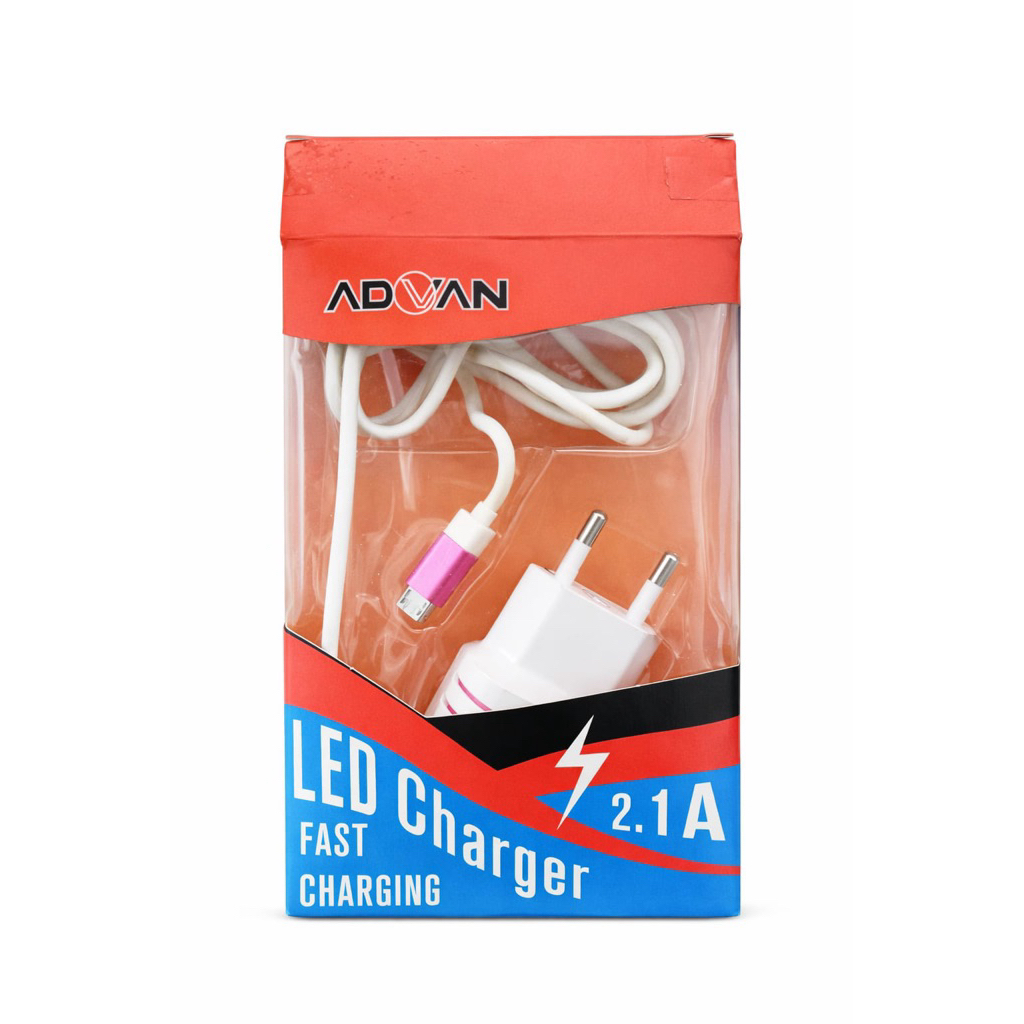 ADVAN LED Charger 2.1A Fast Charging + Kabel USB | Charger HP Original