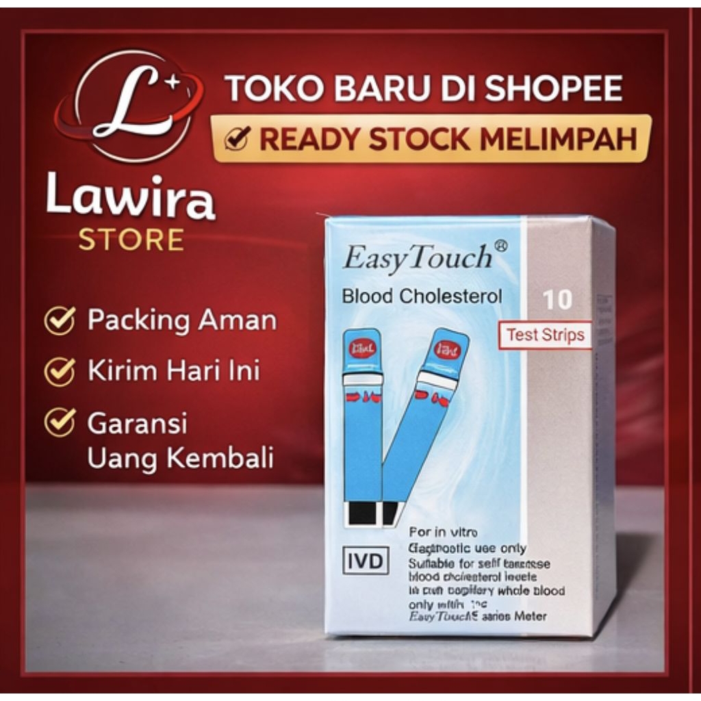 Kolesterol Easy Touch isi 10 test strip kolesterol Easytouch