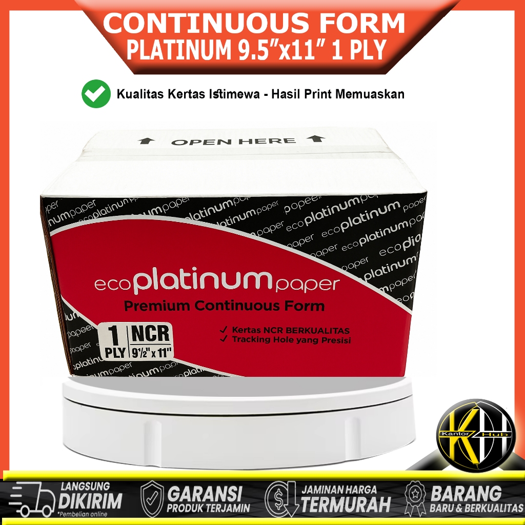 Platinum Continuous Form 1 Ply 9.5x11"