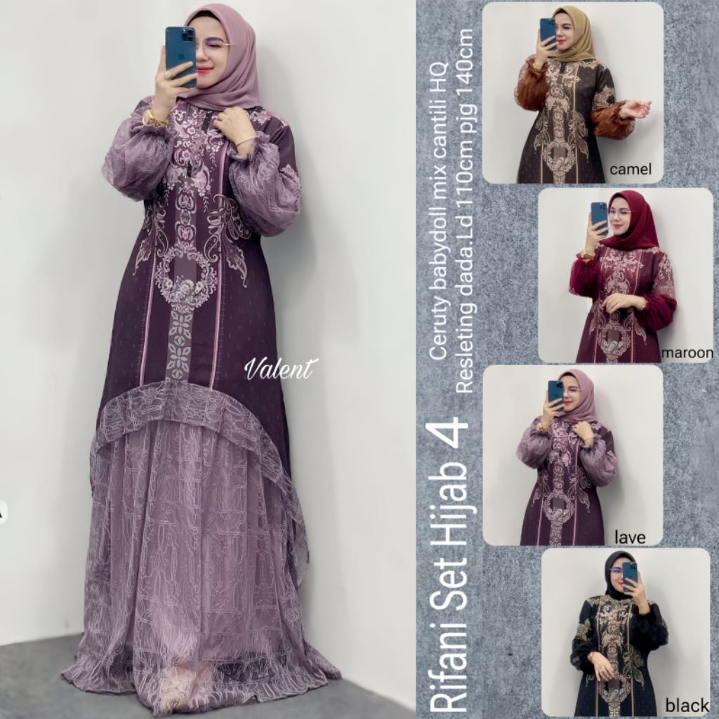 RIFANI DRESS + HIJAB  BEST SELLER BY VALENT