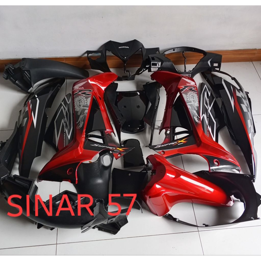 COVER BODY FULL SET BODY BODI SUPRA BATMAN X125 KARBU SUPRA X125 NEW BATMAN HALUS SET KASAR HONDA SU