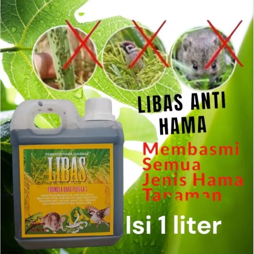 LIBAS 1 LITER - BELI 5 GRATIS 1 LIBAS 1LITER Pestisida Insektisida Pembasmi Hama Tanaman Racun Tikus