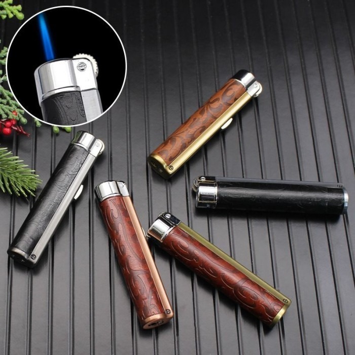 Korek Mancis Korek Api Bara Las Tabung Kulit 375 Jet Torch Gas Lighter - Hitam