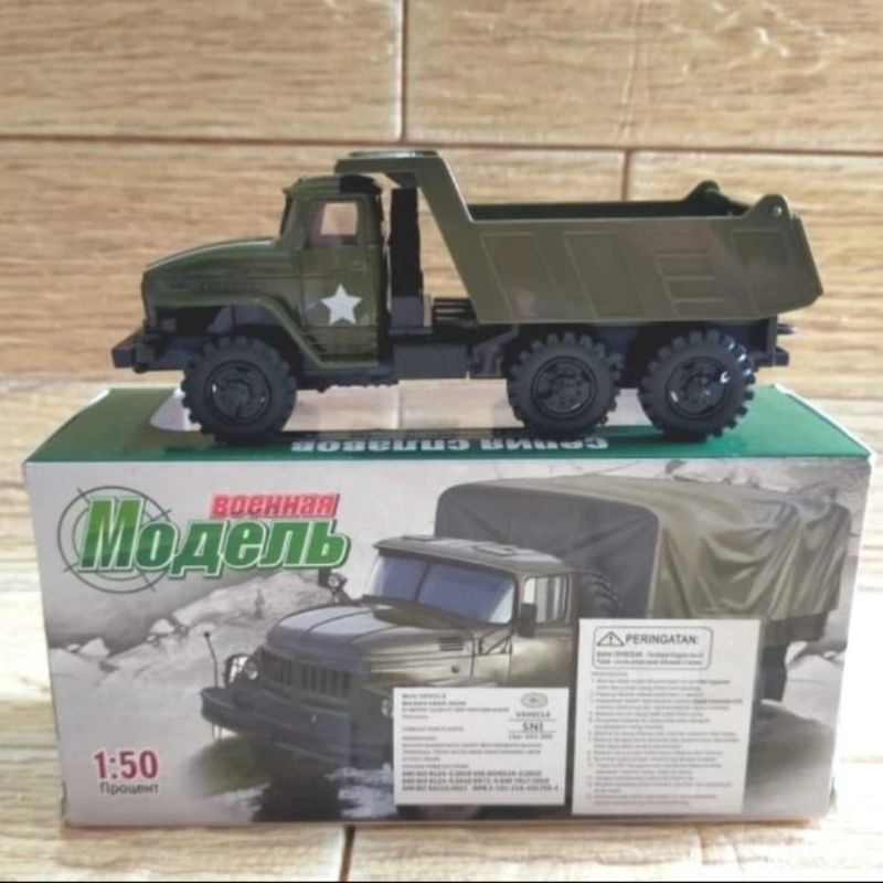 diecast truck army military die cast mobil truk tentara skala 1:50