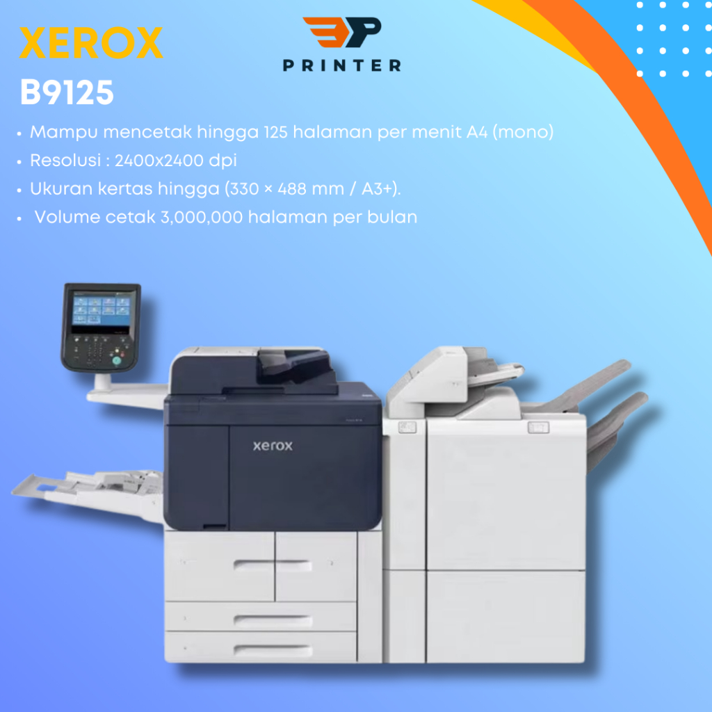 Mesin Cetak Warna Multifungsi Xerox B9125 Monokrom – A3+ | "LIKE NEW" Expres Printer