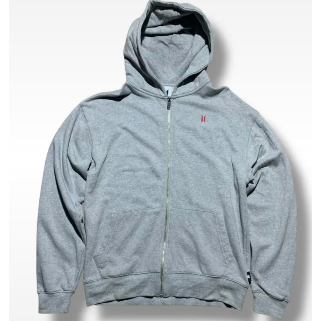BTS Official Merchandise Zip Hoodie Katun Large