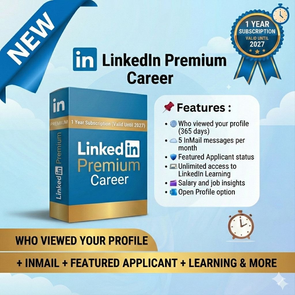 LinkedIn Premium Career Subscription - Kode Voucher Resmi (Private)