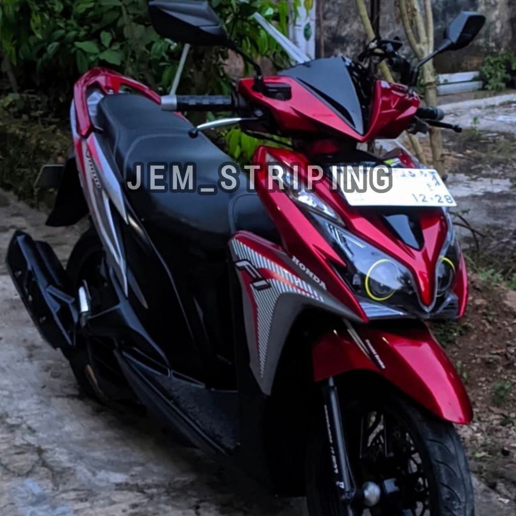 STRIPING TRANSPARAN VARIO 125 OLD KZR MOTIF CUSTOM ORI