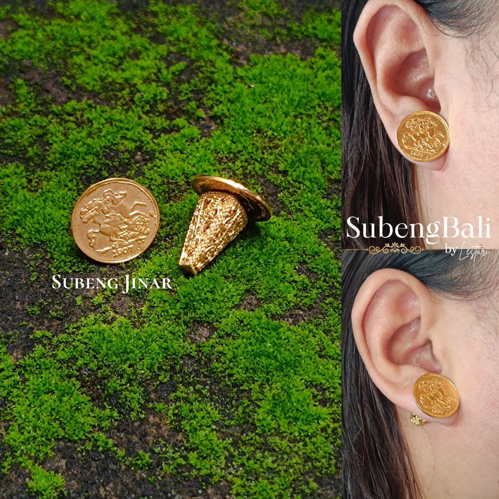subeng bali | giwang bali | anting bali model jinar alpaka lapis emas