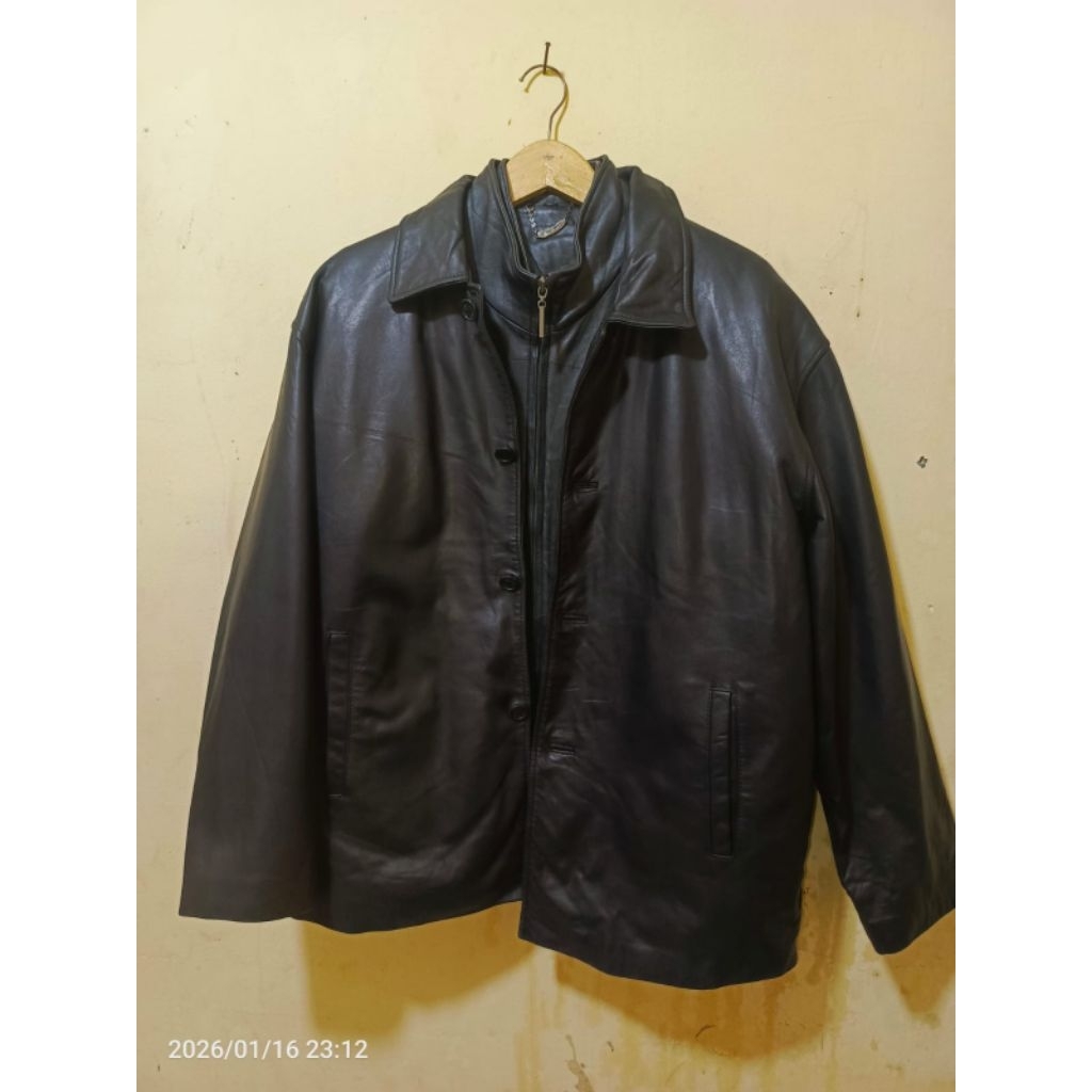Banana Republic Leather relaxed carcoad Outher Kemeja Jacket kulit