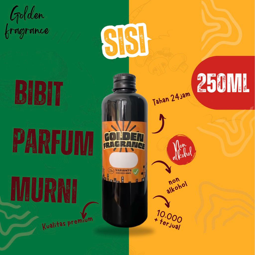 SISI - Bibit Parfum Murni Segel Pabrik 250ml Original Premium | Minyak Wangi Import Grade A Tahan La