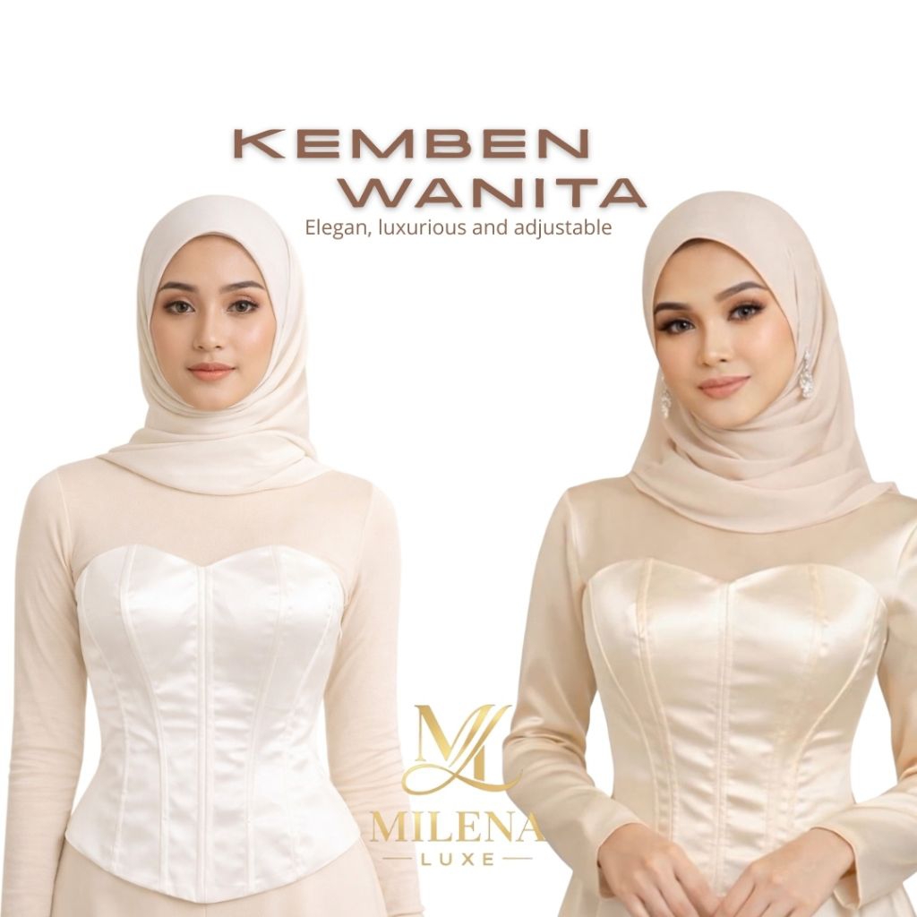 Kamisol Kebaya Bustier / Torso Kebaya Wanita / Inner Kebaya / Kemben Kebaya Satin