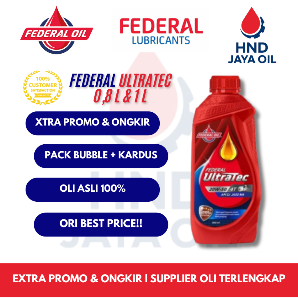 Oli Federal Ultratec 0.8L Oli Motor Bebek Federal Oil 800ml