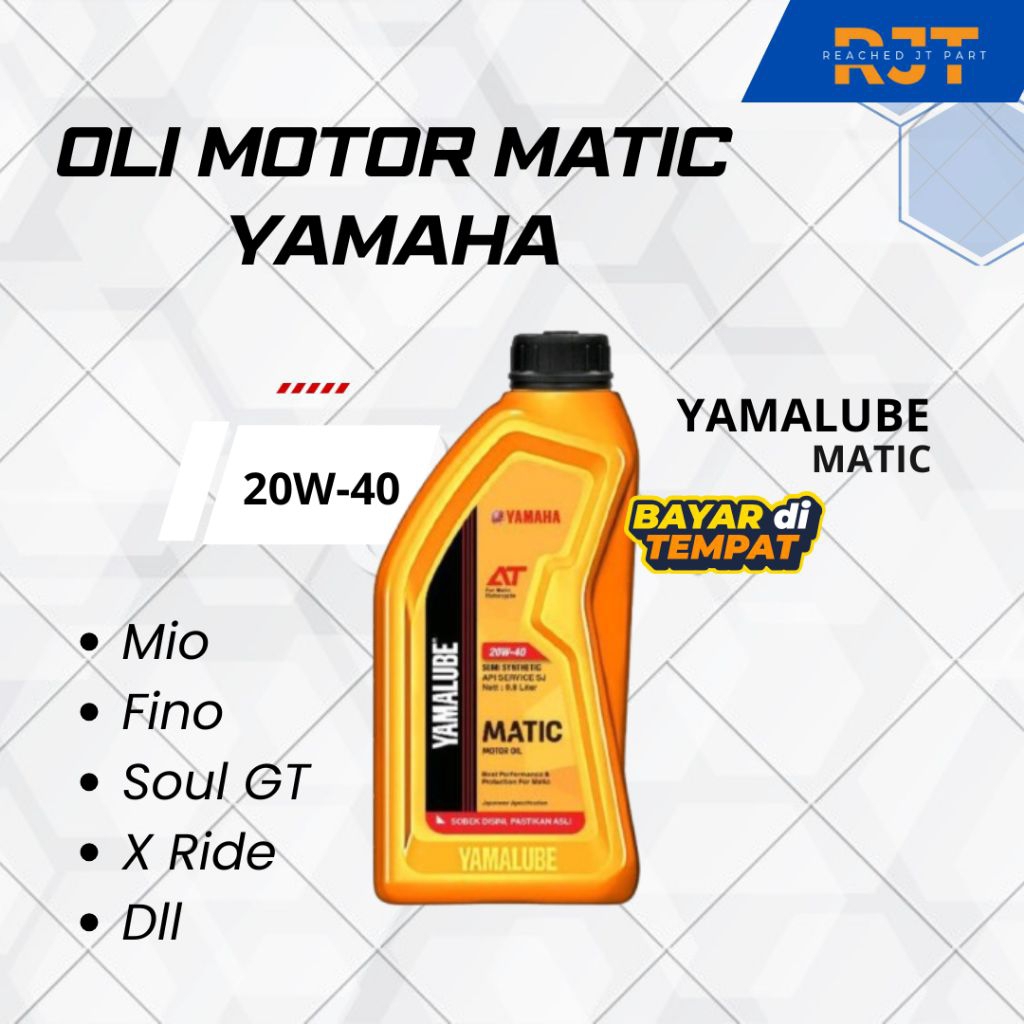 Oli Yamalube Matic 0.8L 20W-40 - Oli Mesin Motor Yamaha Mio Fino Soul GT