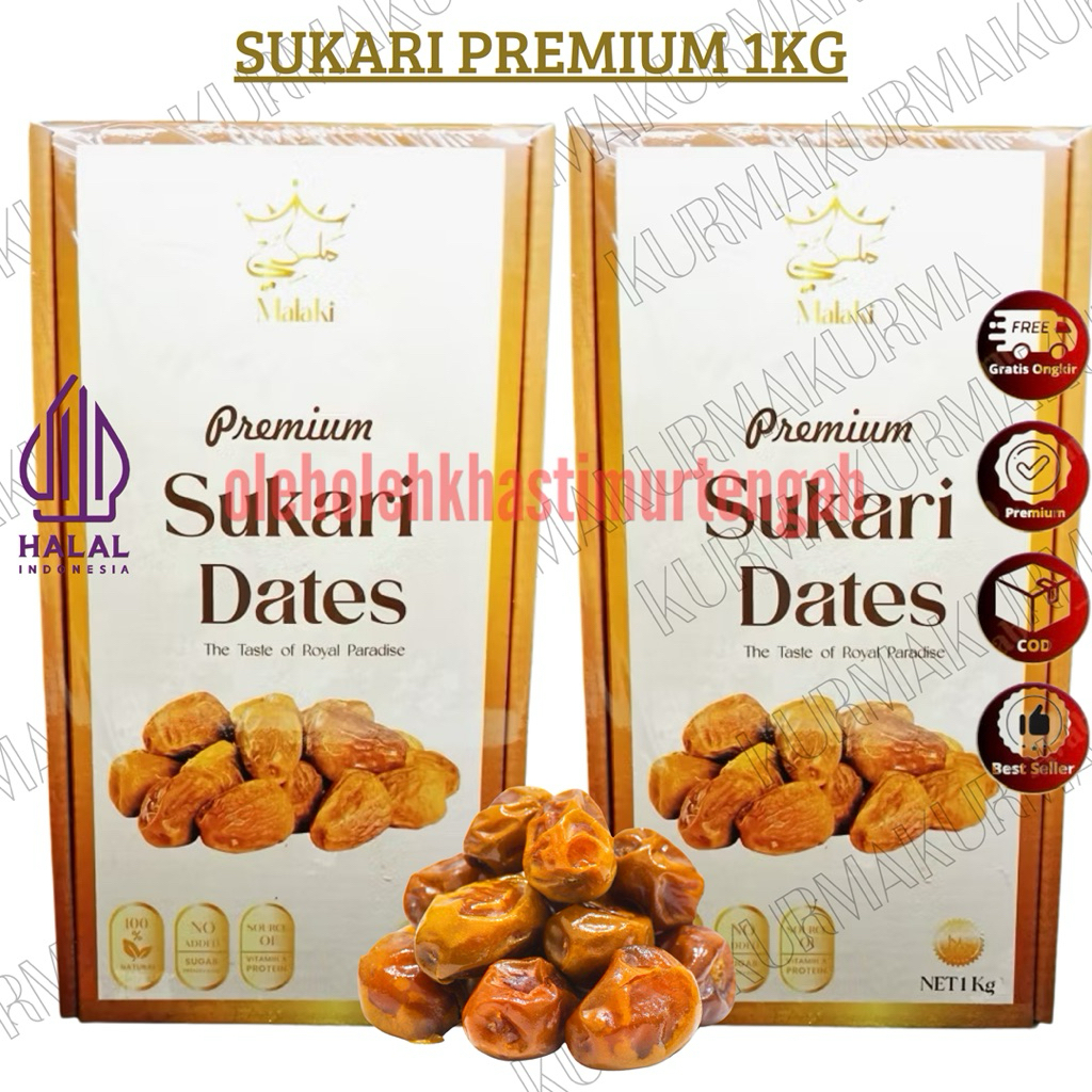 kurma sukari premium dates 1kg/ kurma sukari madinah/ kurma sukari dus malaki