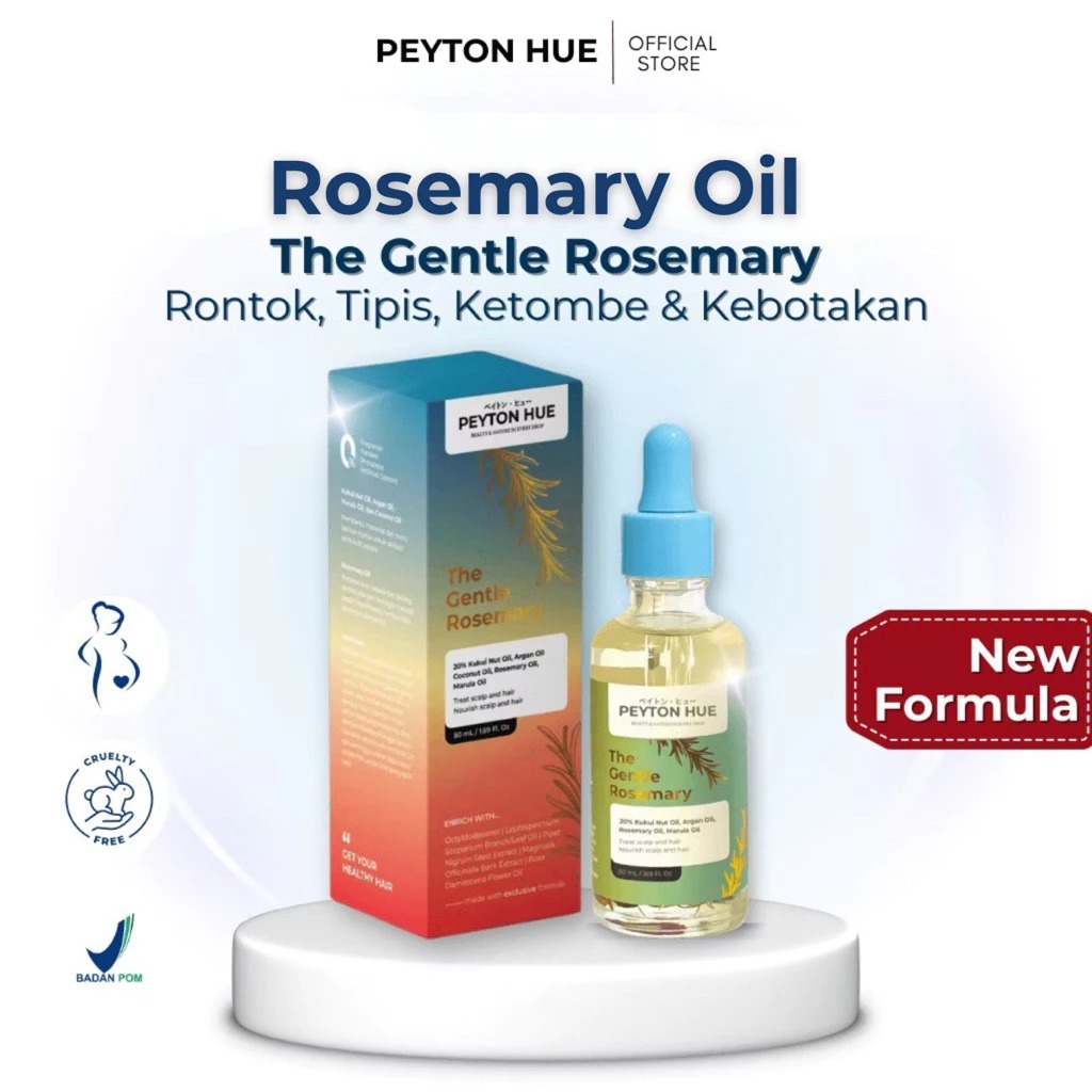 PEYTON HUE The Gentle Rosemary Oil penumbuh rambut, merawat rambut botak
